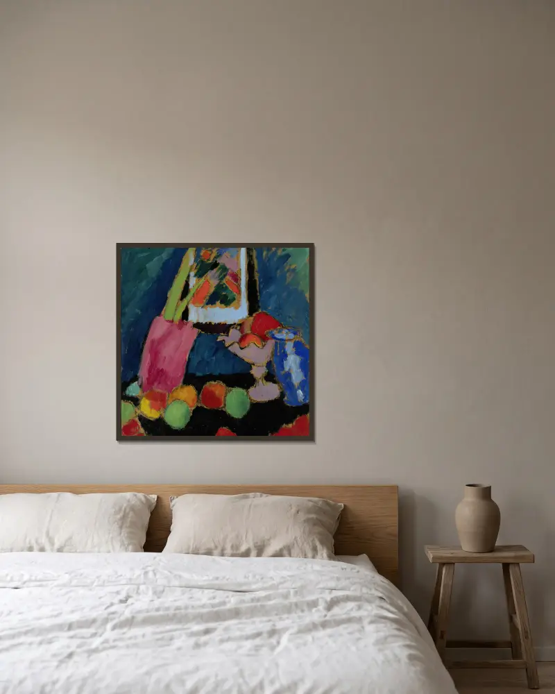 Martwa natura z fioletową misą, Alexej von Jawlensky w ramie na ścianie