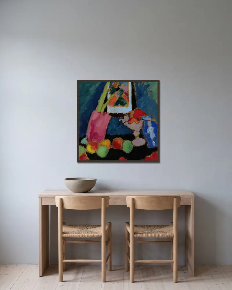 Martwa natura z fioletową misą, Alexej von Jawlensky w ramie na ścianie