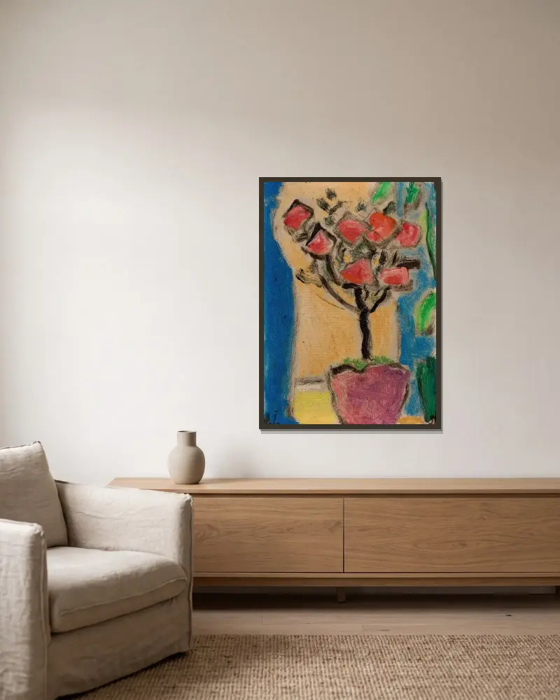 Martwa natura (Krzew róży), 1936, Alexej von Jawlensky w ramie na ścianie