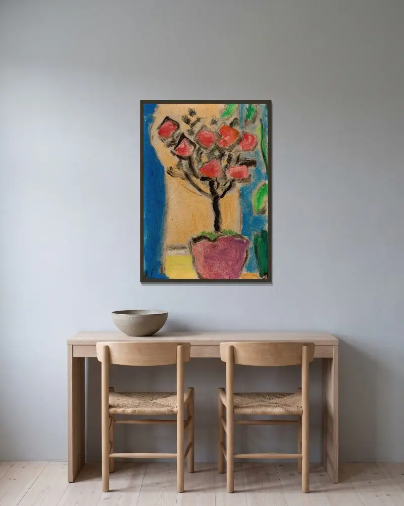 Martwa natura (Krzew róży), 1936, Alexej von Jawlensky w ramie na ścianie