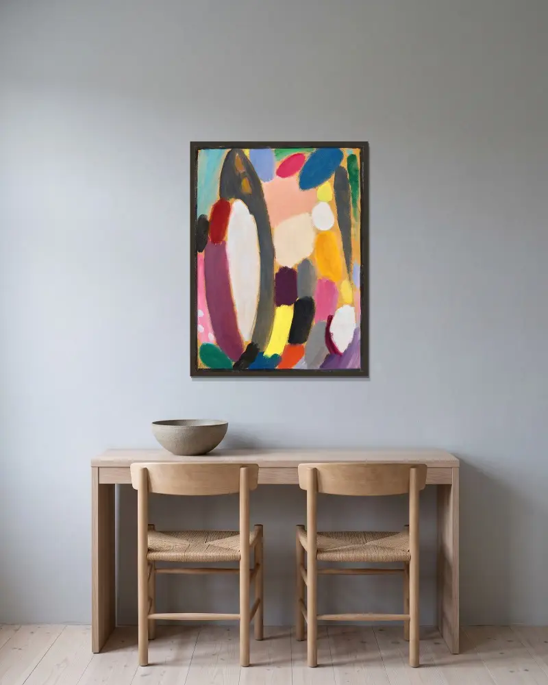 Variation, 1918 av Alexej von Jawlensky inramad på en vägg