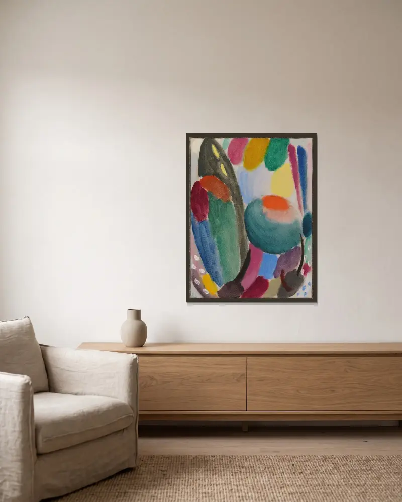Variation; Doft och friskhet (Holland) av Alexej von Jawlensky inramad på en vägg