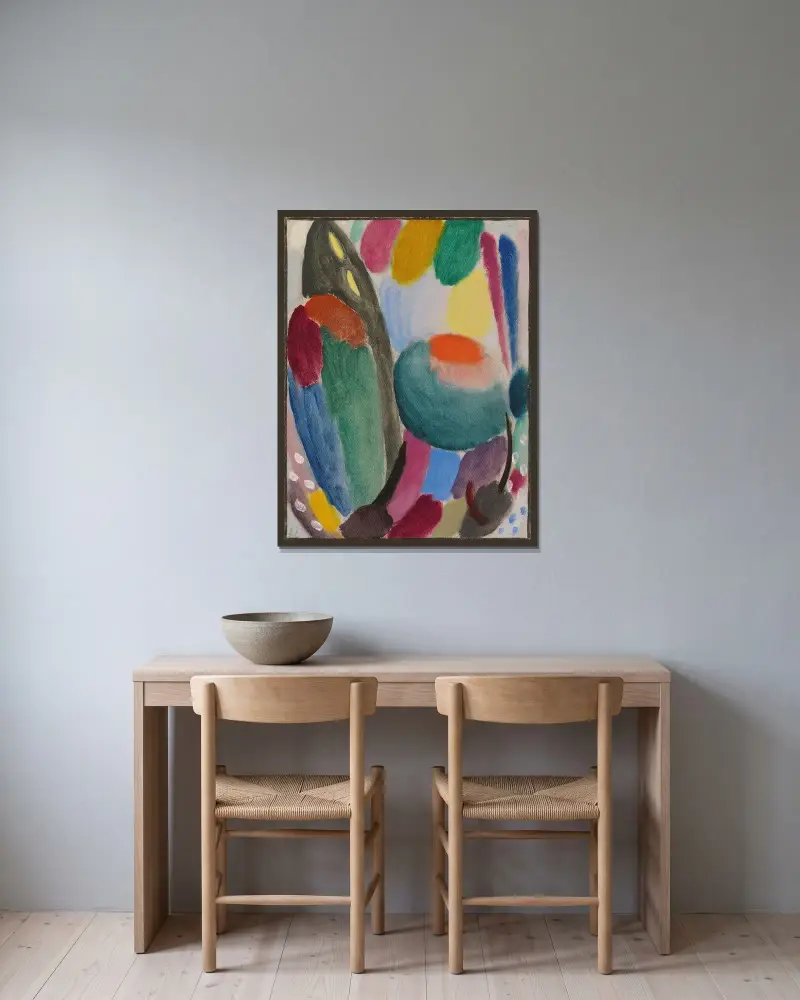 Variation; Doft och friskhet (Holland) av Alexej von Jawlensky inramad på en vägg
