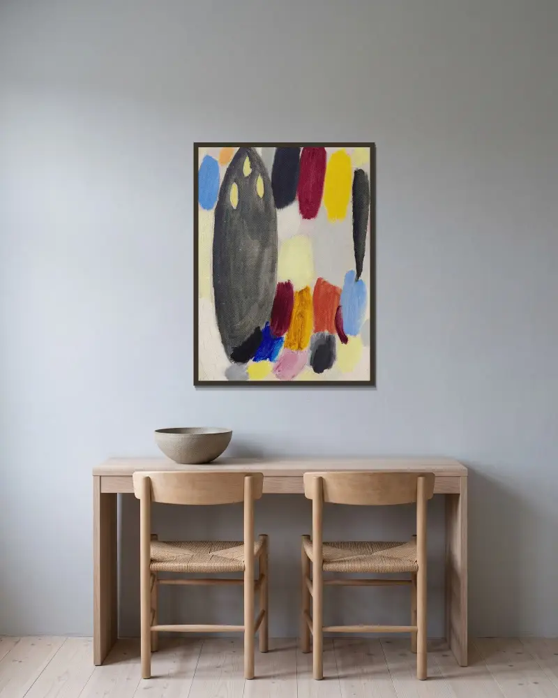 Variation; Erleuchtung (Triptychon) av Alexej von Jawlensky inramad på en vägg