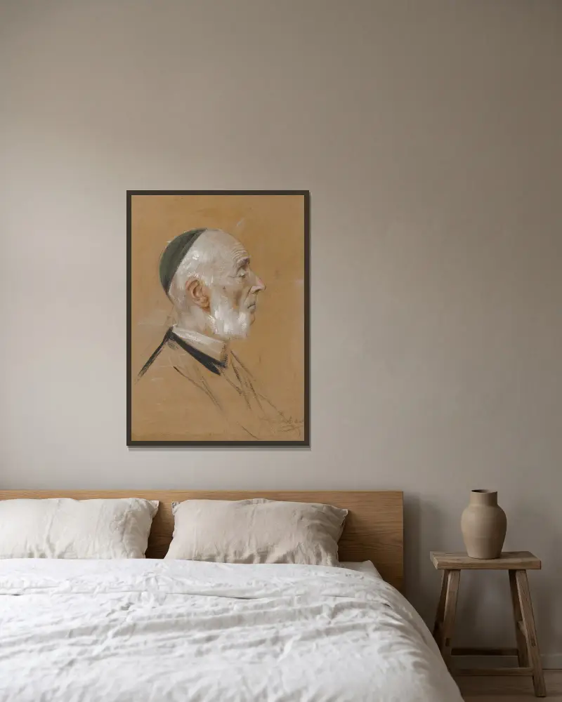 Karl Eduard von Liphart av Franz von Lenbach inramad på en vägg