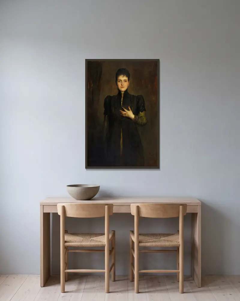 Marchesa di Montagliari, Franz von Lenbach w ramie na ścianie