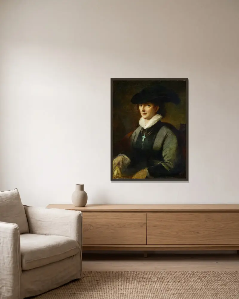 Prinzessin von Hohenlohe von Franz von Lenbach gerahmt an einer Wand