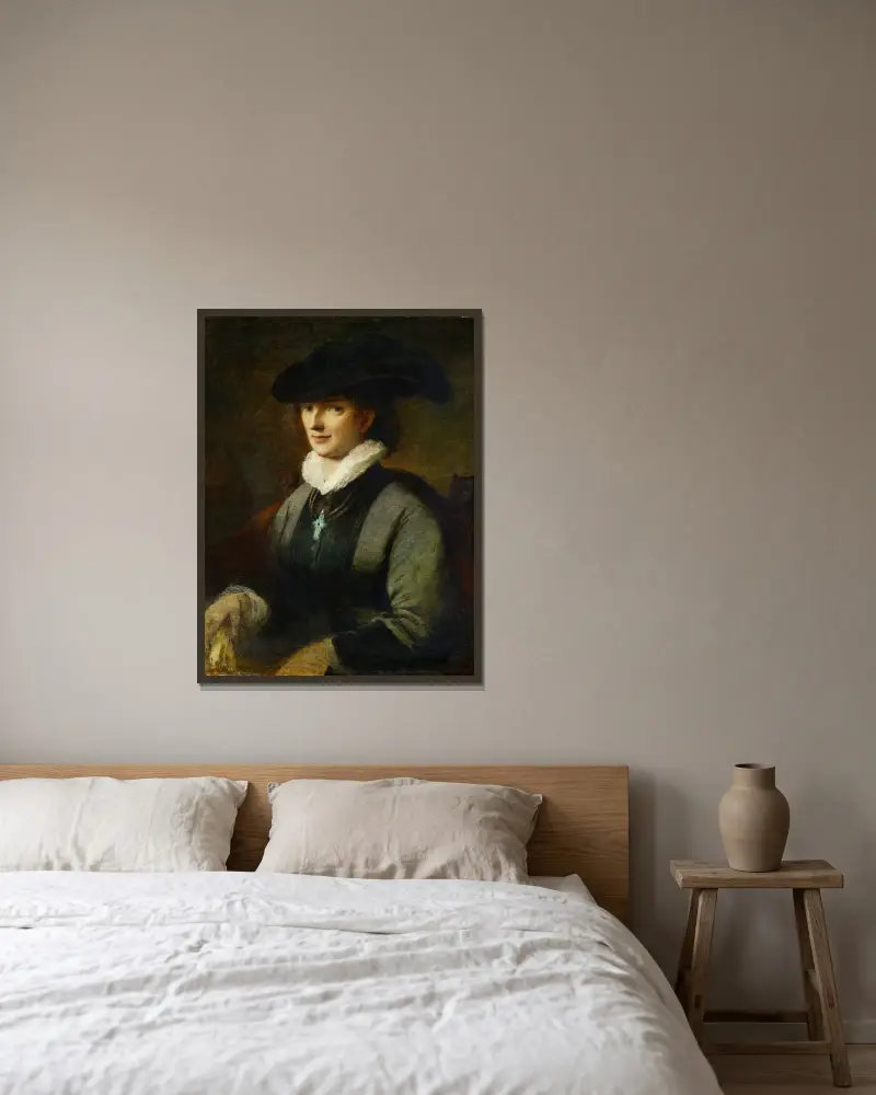 Prinzessin von Hohenlohe von Franz von Lenbach gerahmt an einer Wand