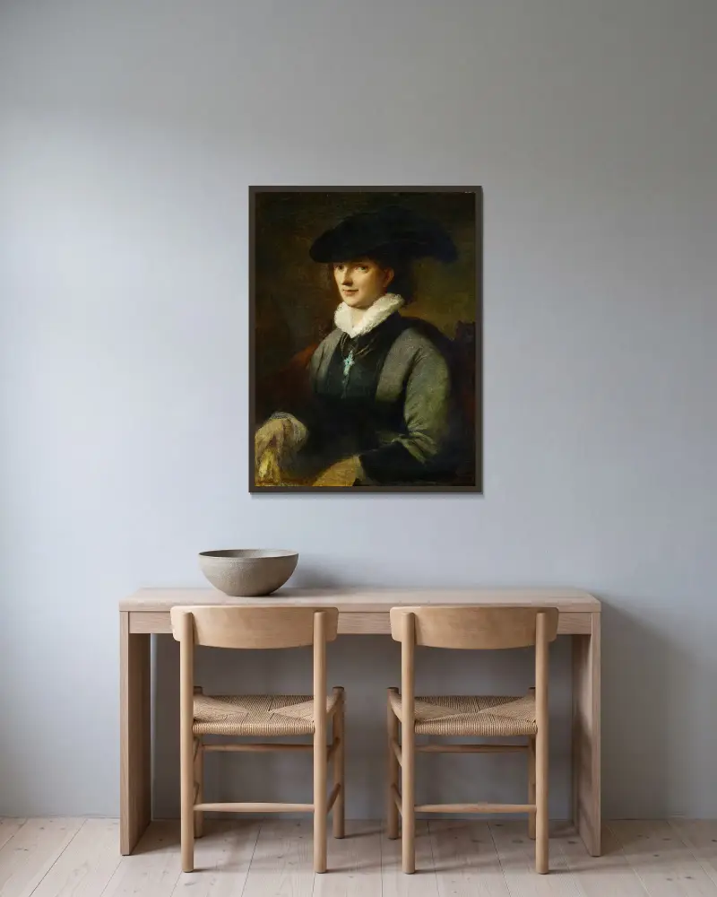 Prinzessin von Hohenlohe von Franz von Lenbach gerahmt an einer Wand