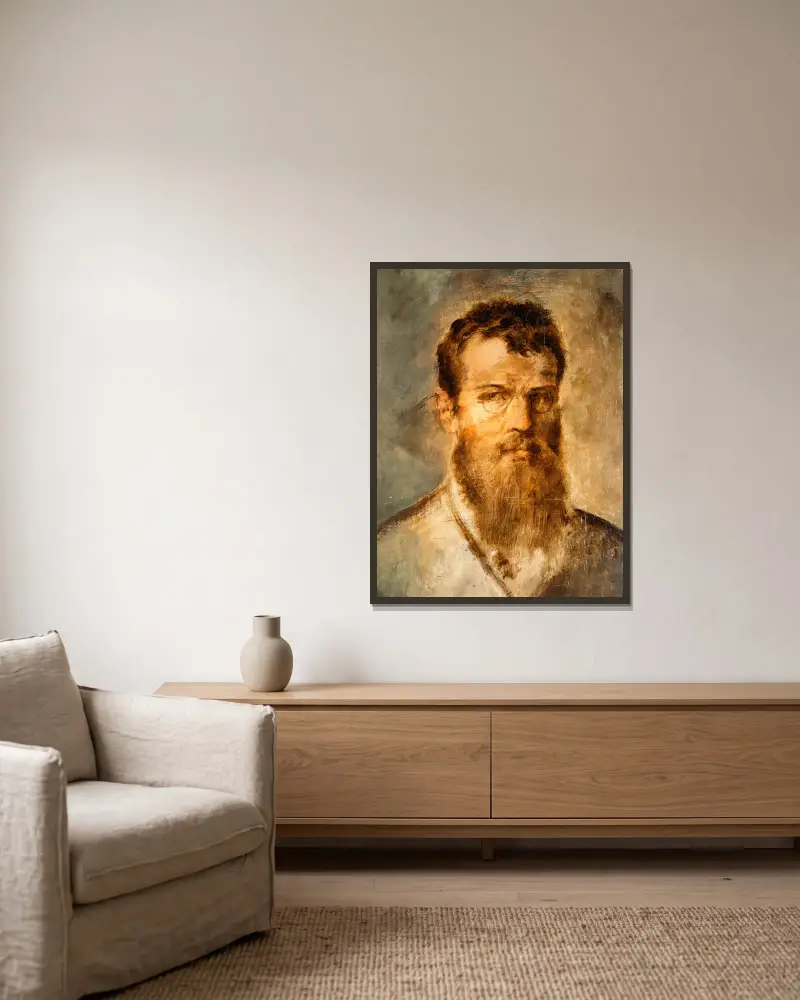 Autoportrét, Franz von Lenbach v rámu na stěně