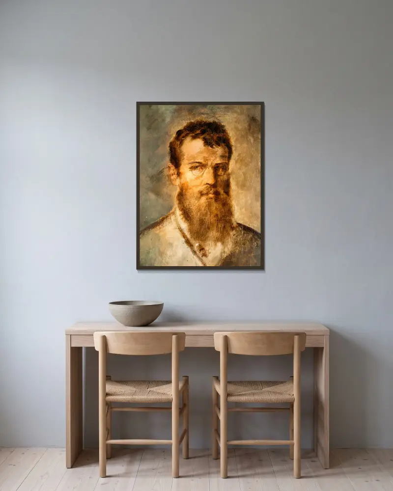Autoportrét, Franz von Lenbach v rámu na stěně