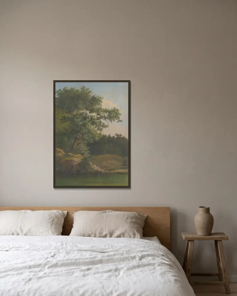 Im Wald von Friedrich Carl von Scheidlin gerahmt an einer Wand
