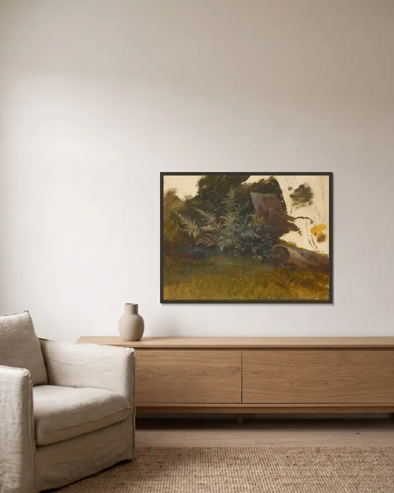 Bergvegetation von Friedrich Carl von Scheidlin gerahmt an einer Wand