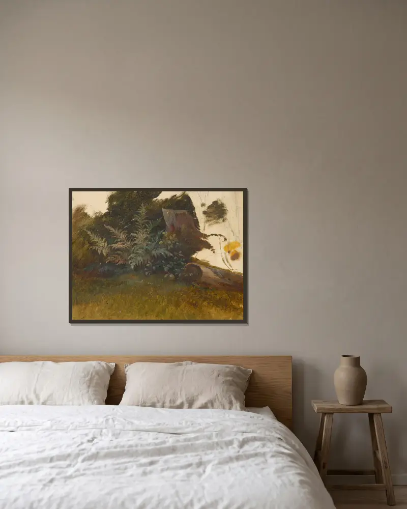 Bergvegetation von Friedrich Carl von Scheidlin gerahmt an einer Wand