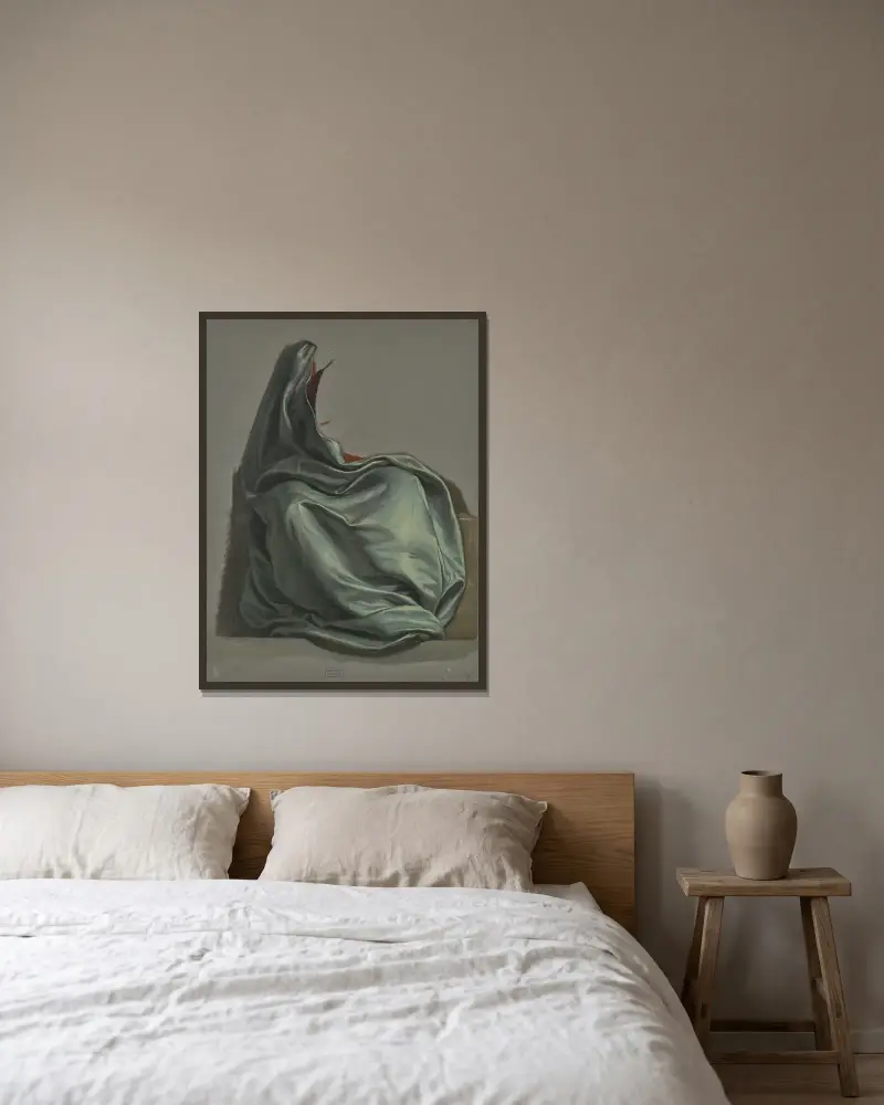 Studie zum Madonnenbilde in St. Leonhard in Frankfurt am Main von Eduard von Steinle gerahmt an einer Wand