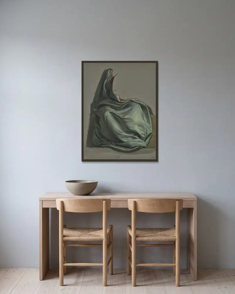 Studie zum Madonnenbilde in St. Leonhard in Frankfurt am Main von Eduard von Steinle gerahmt an einer Wand
