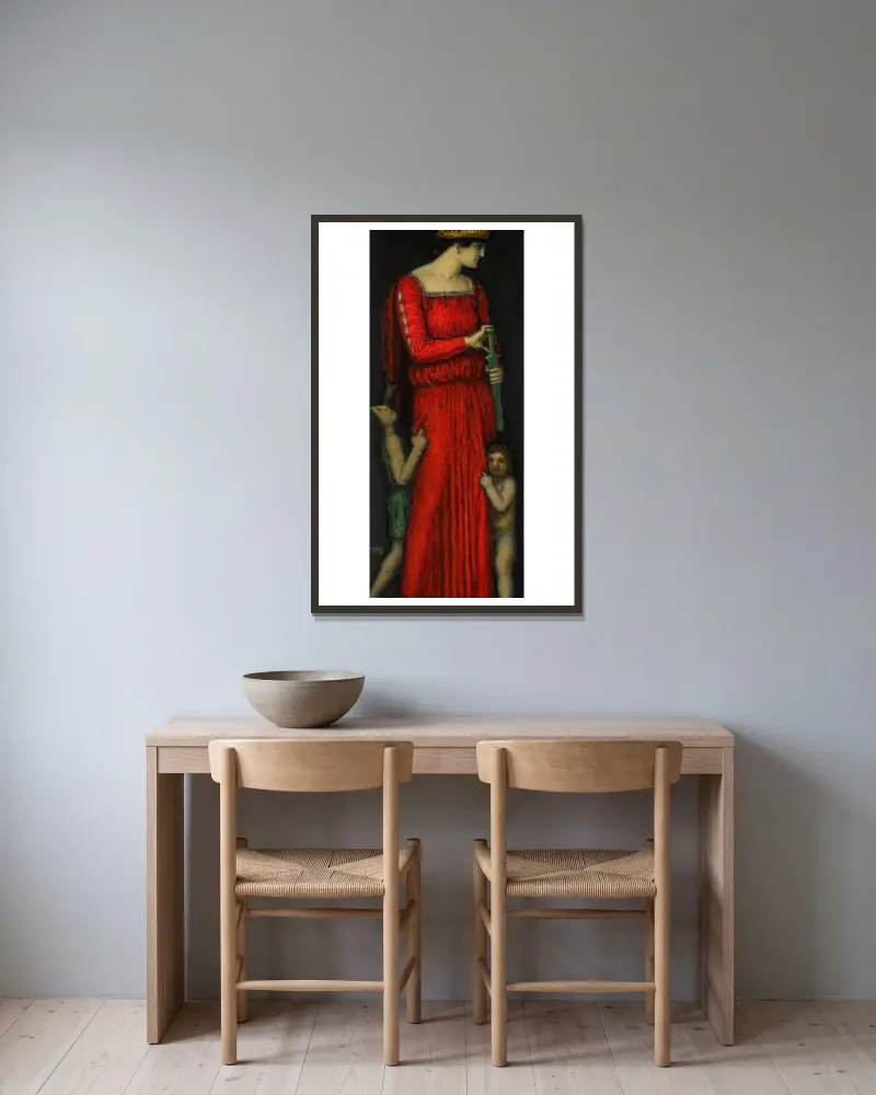 Medea, Franz von Stuck w ramie na ścianie