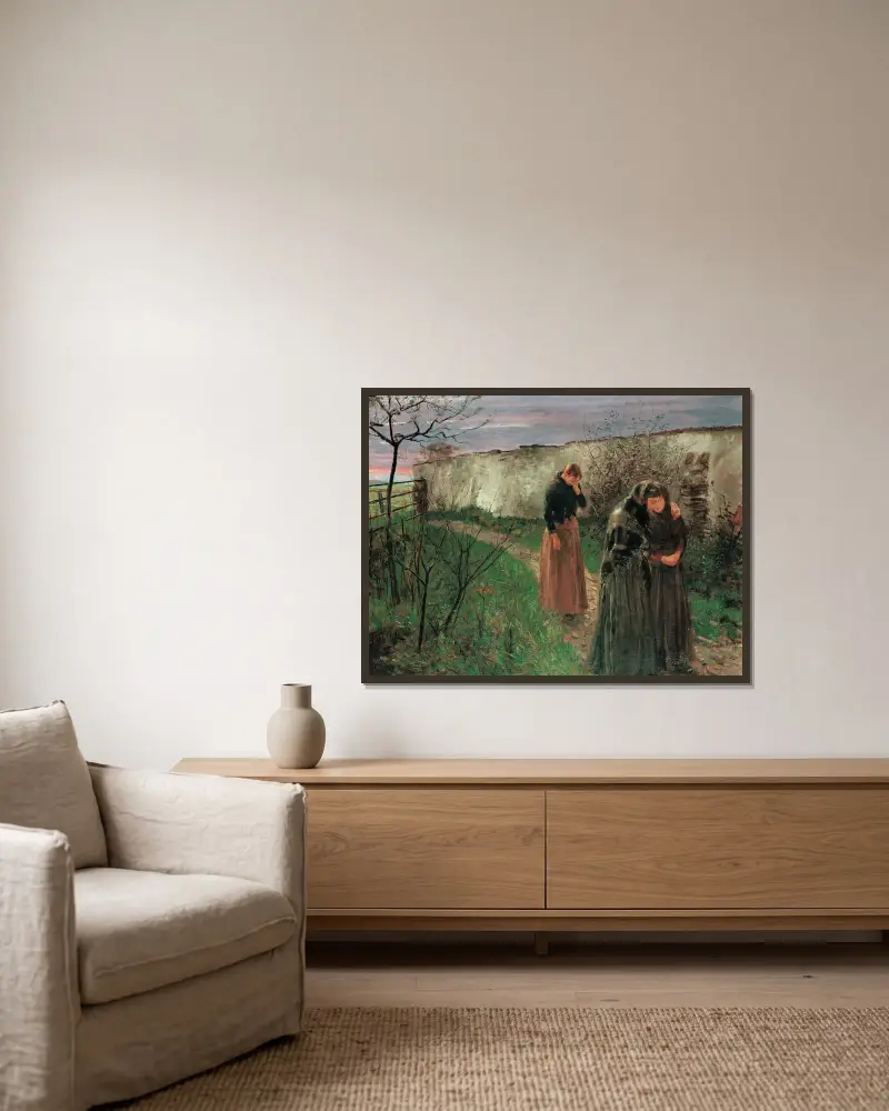 Ostermorgen von Fritz von Uhde gerahmt an einer Wand