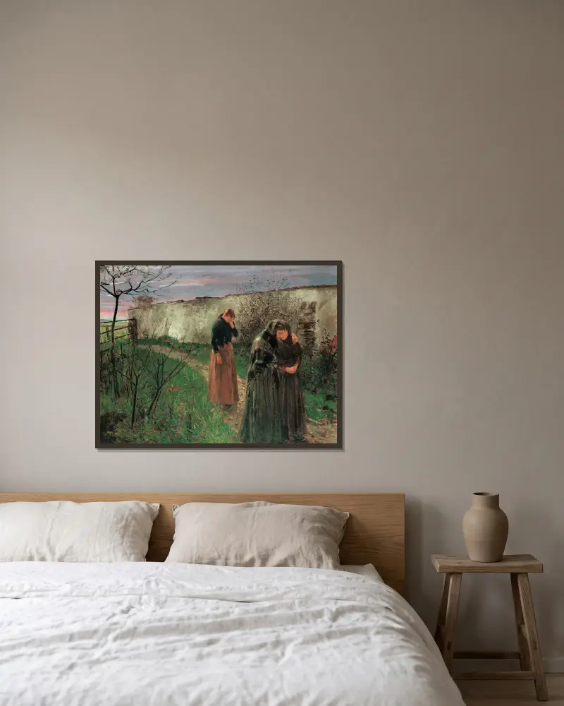 Ostermorgen von Fritz von Uhde gerahmt an einer Wand
