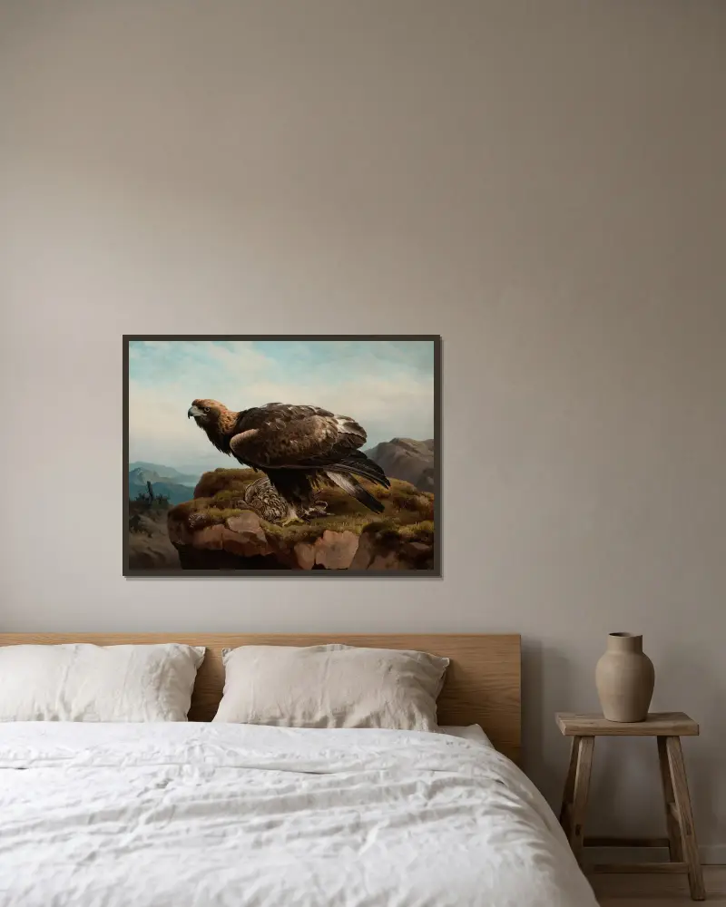 Golden Eagle At A Cliff’s Edge av Ferdinand von Wright inramad på en vägg