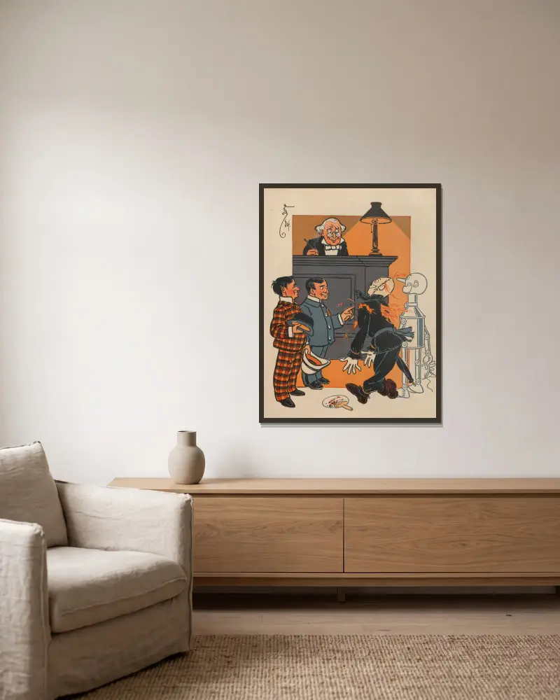 Denslows Vogelscheuche und der Blechmann, Tafel 5 von William Wallace Denslow gerahmt an einer Wand