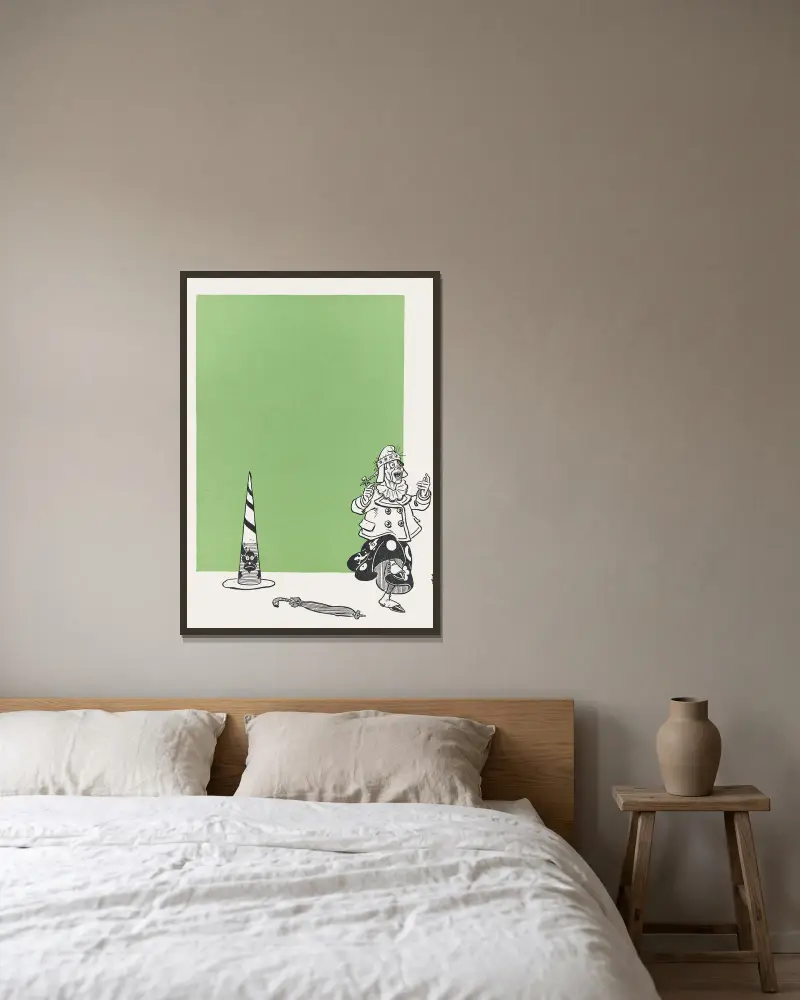 Die Suche nach der bösen Hexe von William Wallace Denslow gerahmt an einer Wand