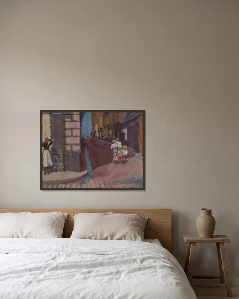 Vindens gata, Dieppe av Walter Sickert inramad på en vägg
