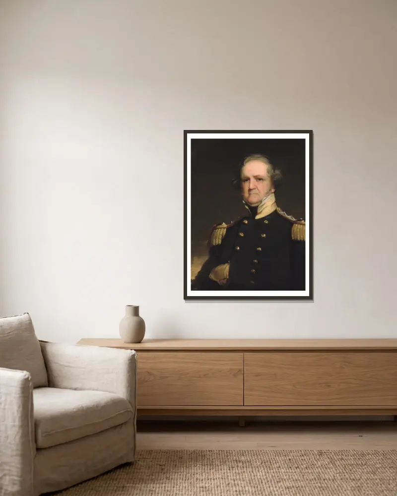 General Winfield Scott von Robert Walter Weir gerahmt an einer Wand