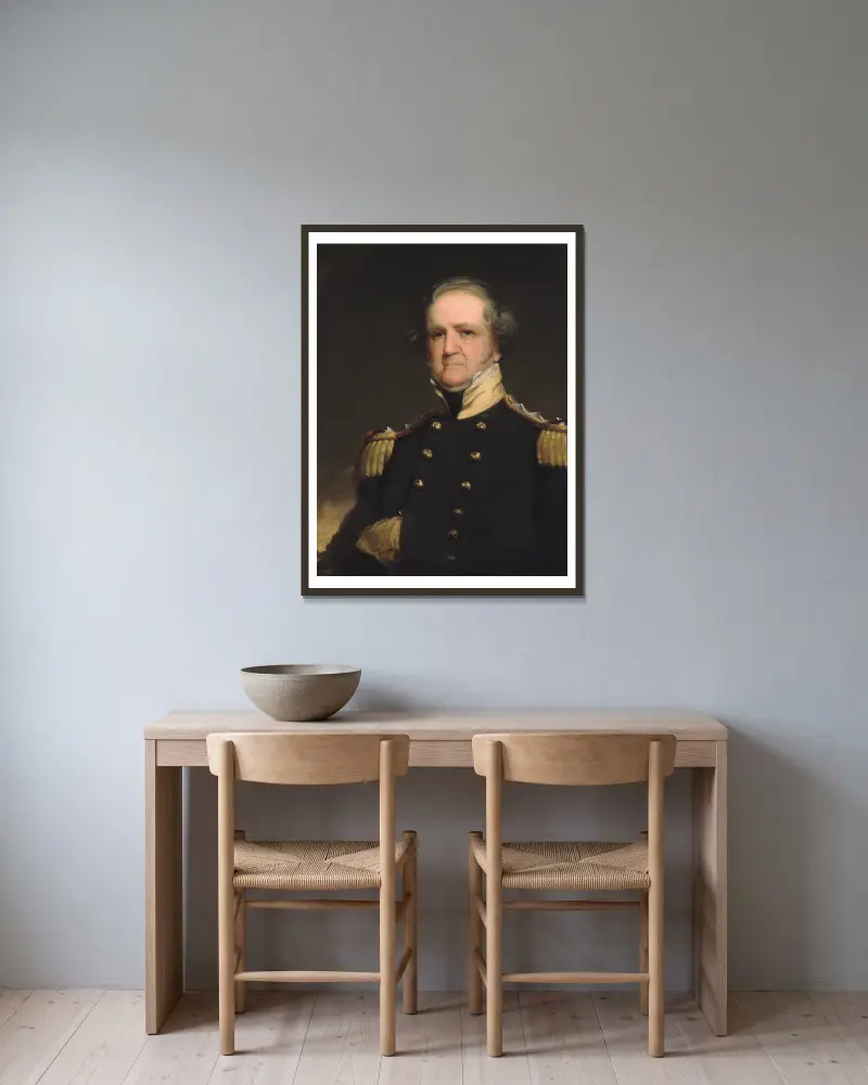 General Winfield Scott von Robert Walter Weir gerahmt an einer Wand