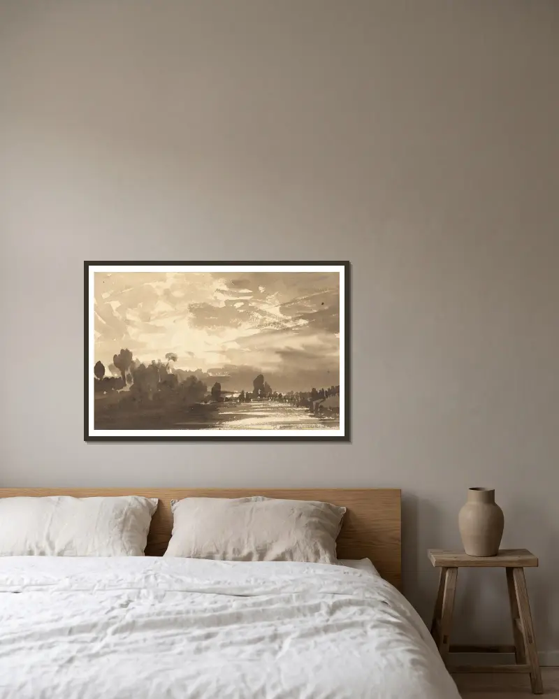 Landschaft – Nr. 1 von Robert Walter Weir gerahmt an einer Wand