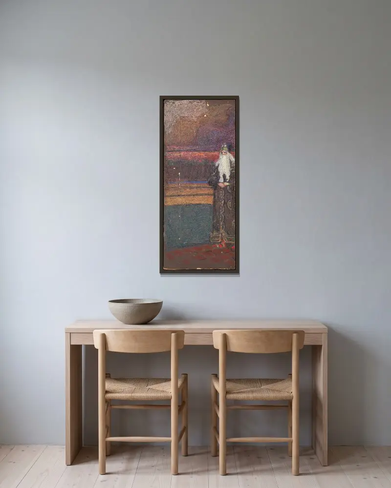 Brodata starca, Wassily Kandinsky w ramie na ścianie