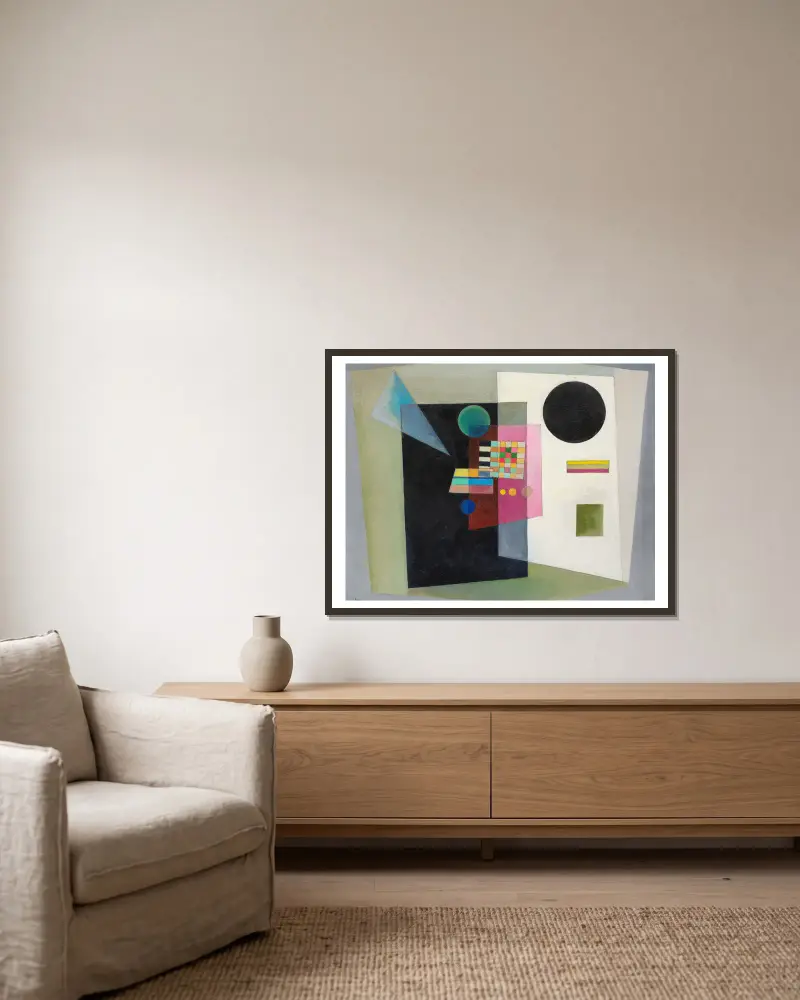 Behauptend, Wassily Kandinsky w ramie na ścianie