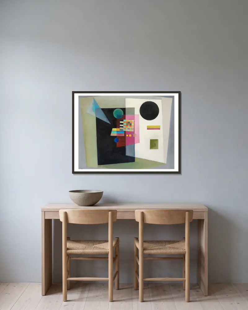 Behauptend, Wassily Kandinsky w ramie na ścianie