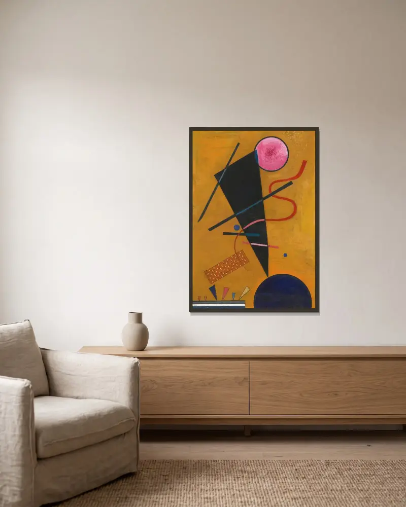 Berührung (Contact) von Wassily Kandinsky gerahmt an einer Wand