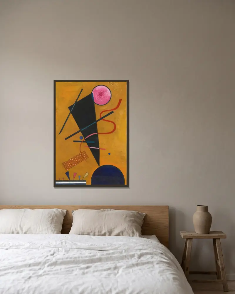 Berührung (Contact) von Wassily Kandinsky gerahmt an einer Wand