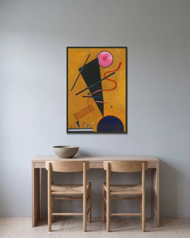 Berührung (Contact) von Wassily Kandinsky gerahmt an einer Wand