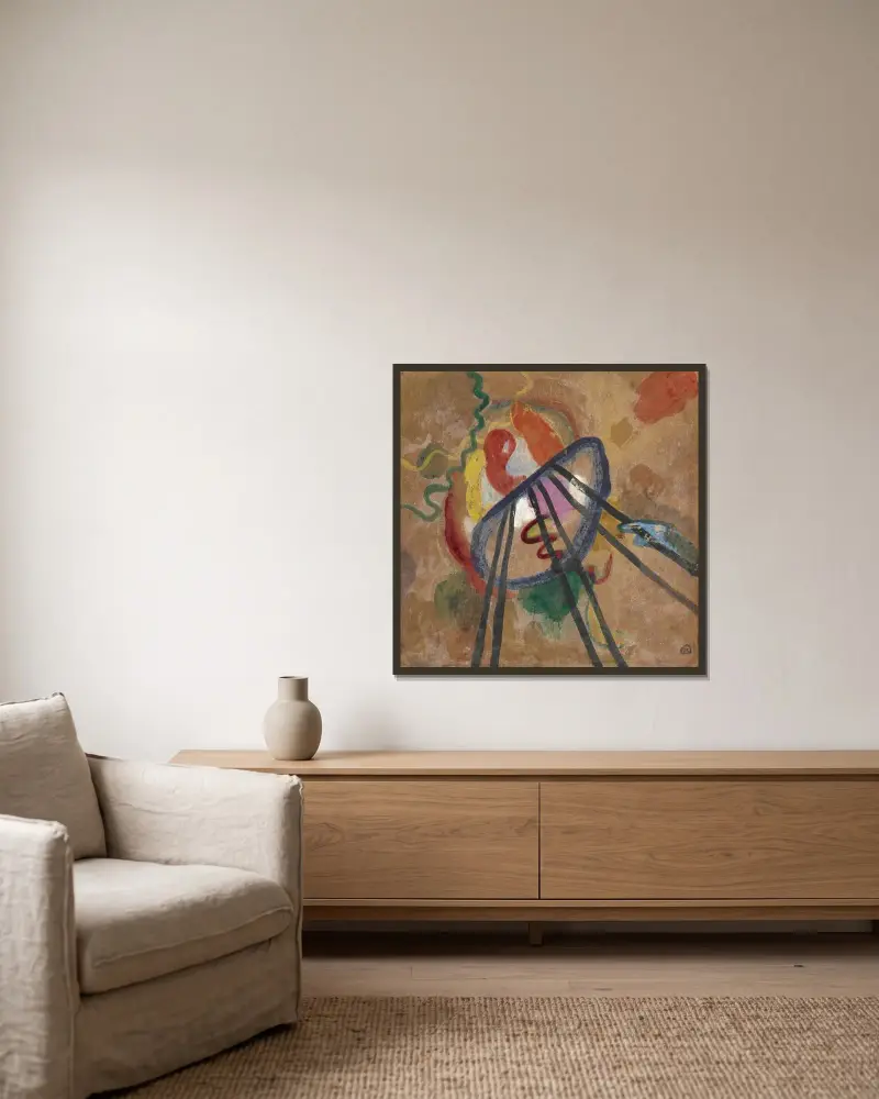 Boot av Wassily Kandinsky inramad på en vägg