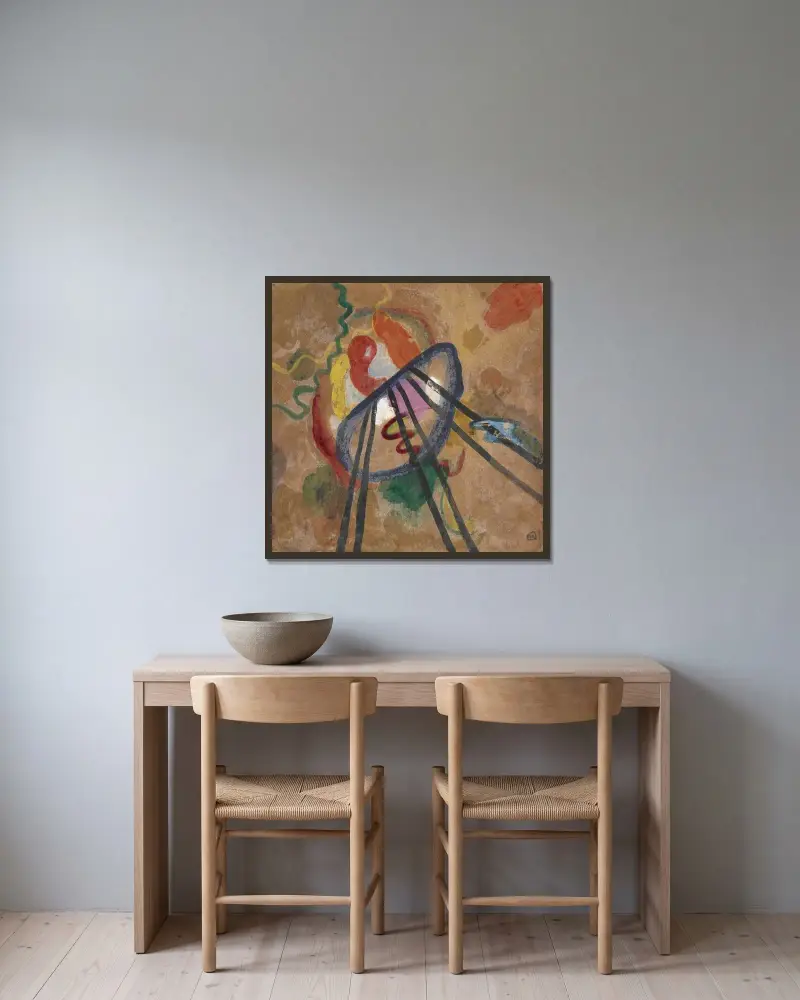 Boot av Wassily Kandinsky inramad på en vägg