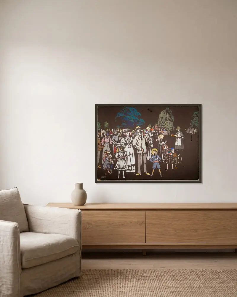 Widzowie, Wassily Kandinsky w ramie na ścianie