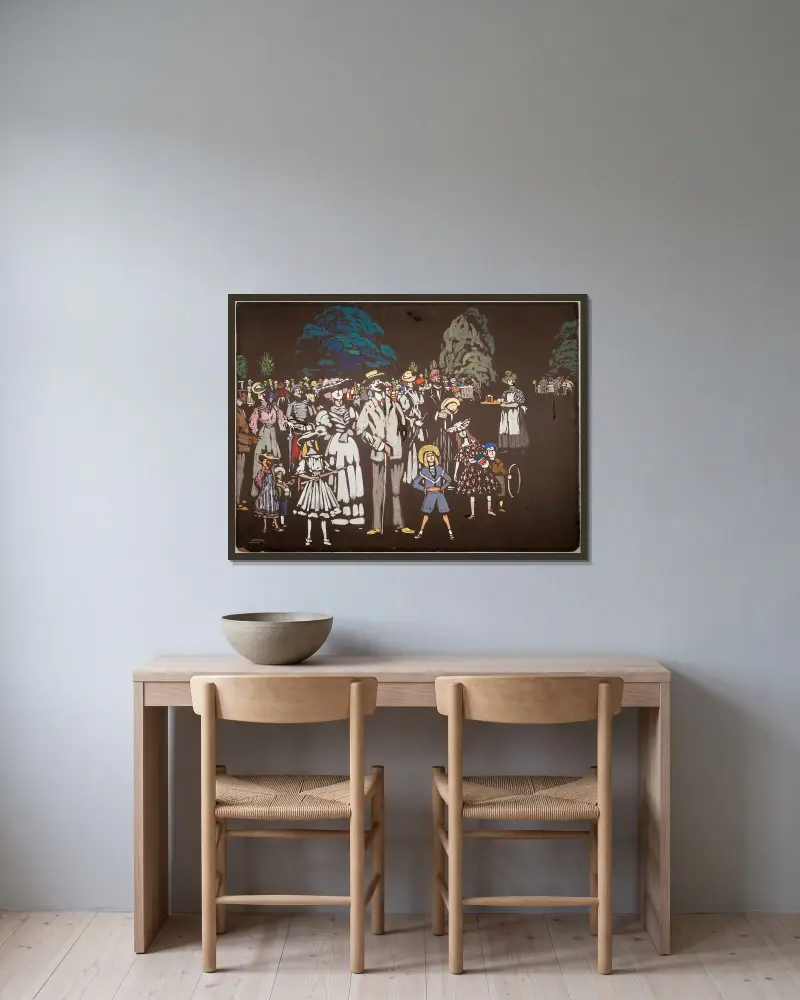 Widzowie, Wassily Kandinsky w ramie na ścianie