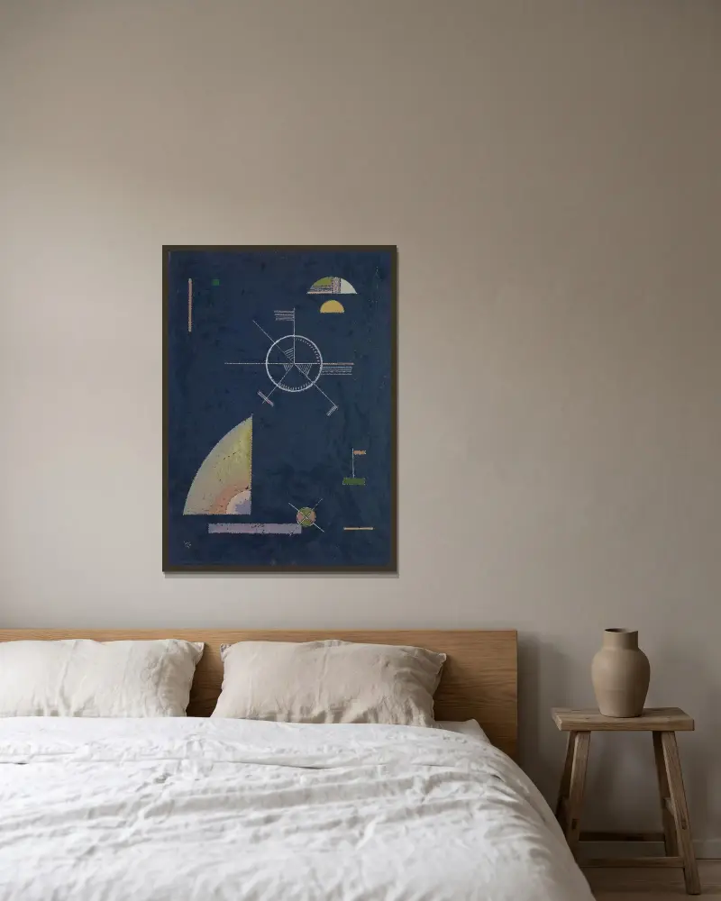 Dull gray av Wassily Kandinsky inramad på en vägg