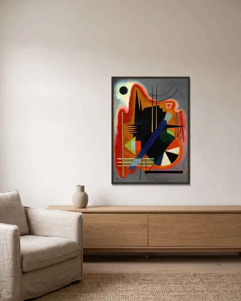 Einige Spitzen, Wassily Kandinsky w ramie na ścianie