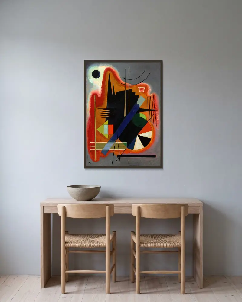 Einige Spitzen, Wassily Kandinsky w ramie na ścianie