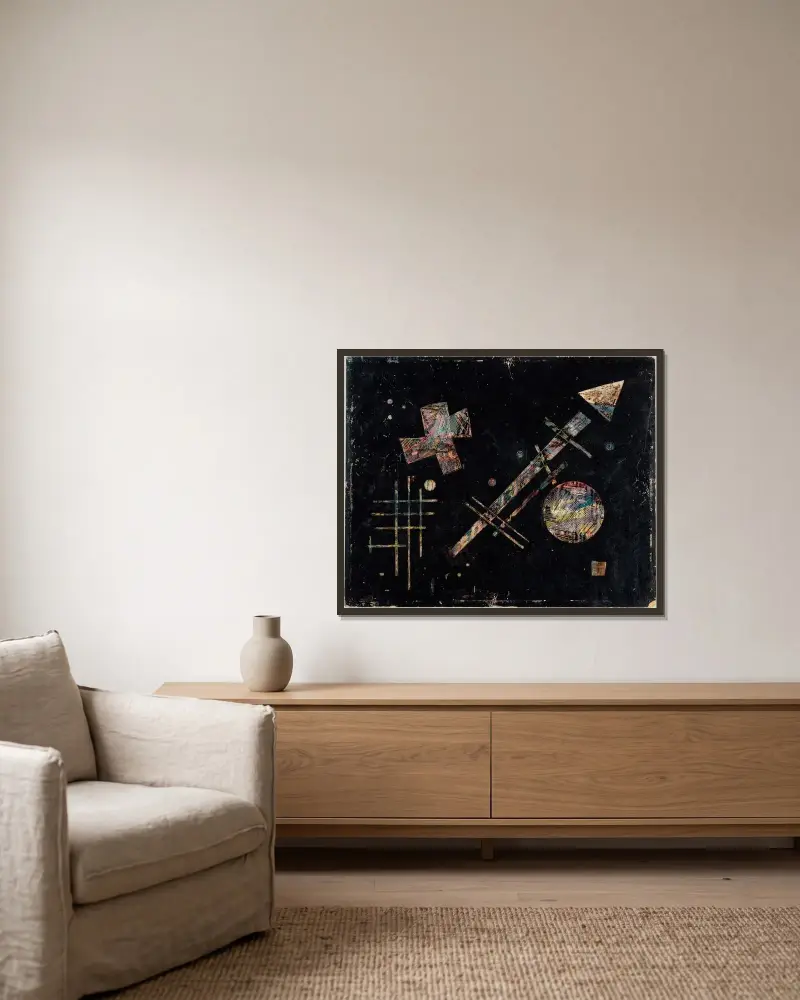 Pojedyncze dźwięki, Wassily Kandinsky w ramie na ścianie