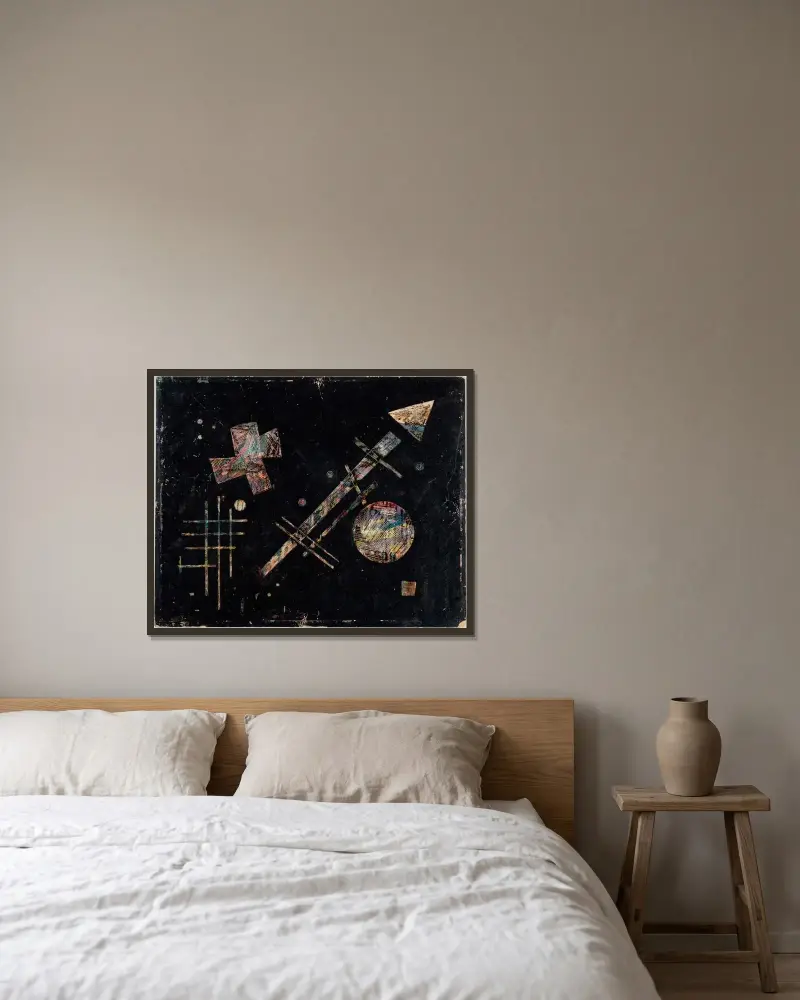 Pojedyncze dźwięki, Wassily Kandinsky w ramie na ścianie