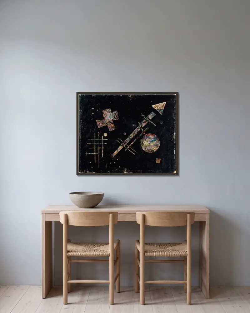 Pojedyncze dźwięki, Wassily Kandinsky w ramie na ścianie