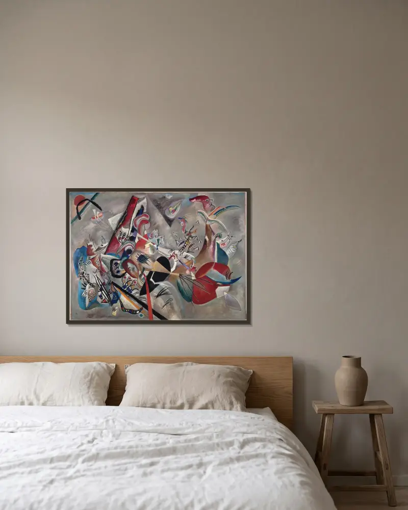 Im Grau von Wassily Kandinsky gerahmt an einer Wand