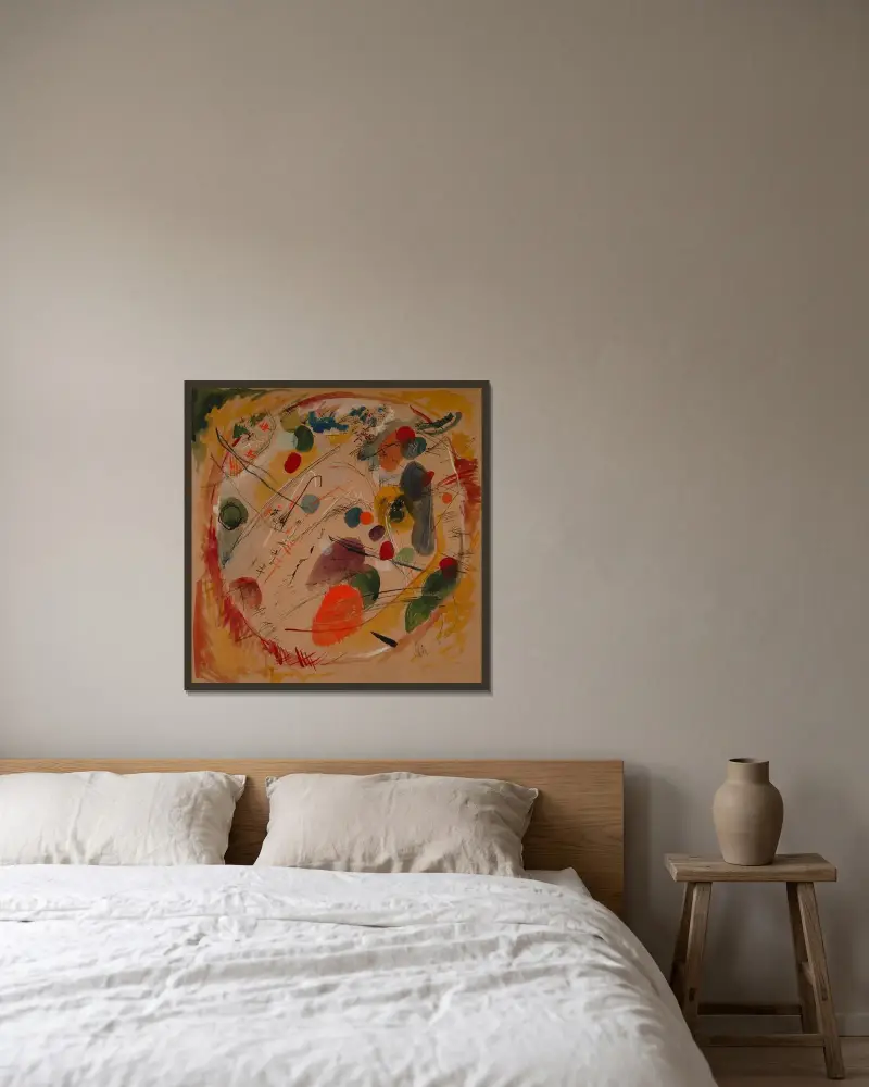 Im Kreis von Wassily Kandinsky gerahmt an einer Wand