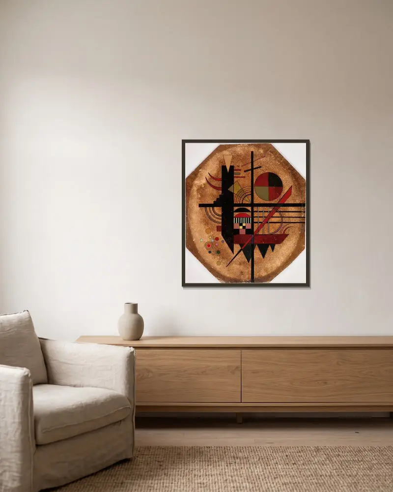 Intime Mitteilung av Wassily Kandinsky inramad på en vägg