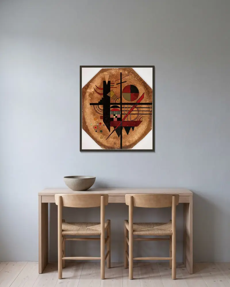 Intime Mitteilung av Wassily Kandinsky inramad på en vägg